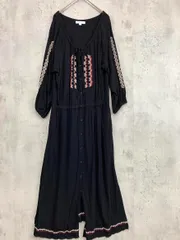 niko and ニコ アンド エンブロ ロング ワンピース size3/黒 ■■ レディース