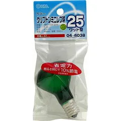 【新品】オーム電機 クリプトンレフ球 カラー Ｅ17 25W グリーン LB-R4725K-CG 04-6038