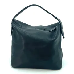 ロエベ ハンド バッグ 革 黒 ポーチ アナグラム GB23