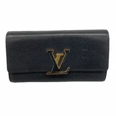 【6ba0502-k】ルイヴィトン 長財布 トリヨン ポルトフォイユカプシーヌ M61248 ノワール【中古】レディース