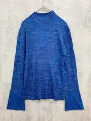 美品 Ray BEAMS レイビームス ハイネック メランジ リブ ニット セーター ブルー ■■ レディース