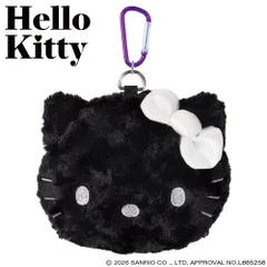 ハローキティ（ブラック） アクセサリーポーチ ゴルフ ボールケース 用品 黒キティ　おしゃれ かわいい キャラクター 公式グッズ  サンリオ ライセンス商品　　KTBP003のサムネイル