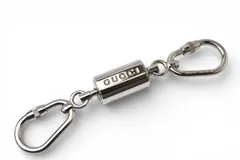 グッチ キーリング/キーホルダー GUCCI ヴィンテージ ダブルカラビナ シルバー 042 1698【中古】