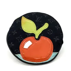 【お値下げしました！】LOUIS VUITTON ルイ・ヴィトン  M92272 コインケース コントドゥフェ ポルトモネ･ロン りんご アップル モノグラムサテン かわいい ブラック レディース