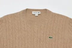 ラコステ ケーブルニット L 100 ベージュ ほぼ新品コンディション