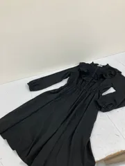 送料無料★COLZA コルザ★ロングスカートワンピース　長袖シャツワンピース★ブラック★Lサイズ　#80206sjj33