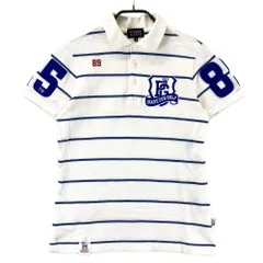 サイズ：3 PEARLY GATES パーリーゲイツ 25周年 半袖ポロシャツ ワッペン ボーダー柄 ホワイト系 [240101564345] ゴルフウェア メンズ ストスト