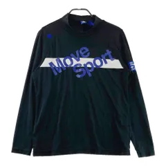 サイズ：O DESCENTE GOLF デサントゴルフ  モックネック 長袖Tシャツ  ブラック系 [240101610760] ゴルフウェア メンズ ストスト