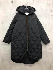 美品 Emma Taylor エマテイラー EM202110058R4 美シルエット 3way キルティングフード コート size36/黒 ■■◎レディース