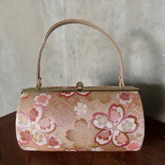 振袖／成人式　 和装用　バッグゴールド　花柄