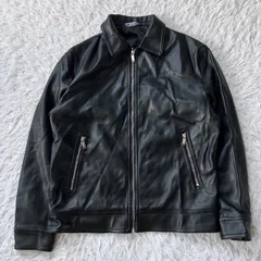 美品 ZARA ブラック シングルライダースジャケット ザラ 古着 2877