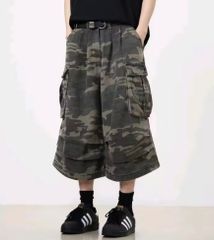 値段交渉可能　迷彩柄 カーゴハーフパンツ ワイドシルエット swag y2k 値段交渉可能 迷彩柄 カーゴハーフパンツ ワイドシルエット swag y2k