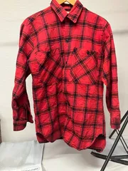 チェック 長袖シャツ レッド US古着
