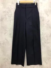 美品 Rope Picnic ロペピクニック ウールライク サージワイド パンツ size36/紺 ■■ レディース