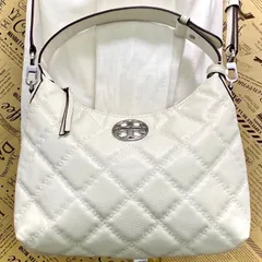 トリーバーチ ハンド ショルダーバッグ キルティングレザー 白 GA328