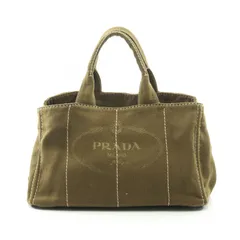 プラダ PRADA トートバッグ カナパ カーキ キャンバス カナパトート レディース Used B
