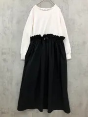 美品 URBAN RESEARCH ITEMS アーバンリサーチアイテムズ ITA4-26A010 25SS ポンチドッキング ワンピース sizeF/白×黒 ■■ レディース