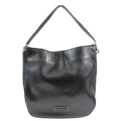 良品 MARC JACOBS マークジェイコブス セミショルダーバッグ 肩掛け レザー カバン ブラック レディース 古着 中古 USED