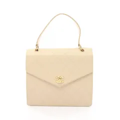 シャネル CHANEL ハンドバッグ マトラッセ ライトベージュ レザー マトラッセ ハンドバッグ レディース Used B
