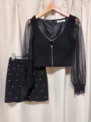 JEWELS フロントジップセットアップミニドレス XSサイズ