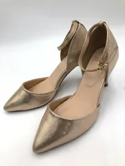 未使用■flune フリューン h17117 アンクルストラップセパレート パンプス size23.0cm/ゴールド ■■ レディース