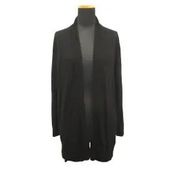 良品 NEWYORKER ニューヨーカー ロング カーディガン ニット セーター ボタンレス L 黒 ブラック レディース 古着 中古 USED