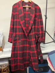 PENDLETON ショールカラー ウール ロングコート チェック US古着のサムネイル