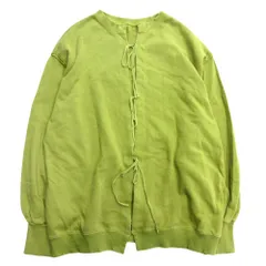 美品 Kastane カスタネ 2WAY 紐付き リサイクルコットン スウェット トレーナー カットソー ヴィンテージライク ダメージ加工 F 緑 レディース 古着 中古 USED