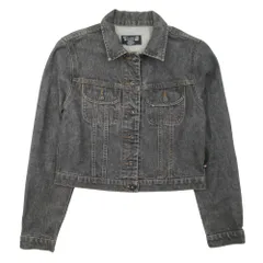 新品同様 POLO JEANS ポロジーンズ ラルフローレン クロップド ブラックデニム ジャケット ショート丈 ブルゾン カバーオール M 黒 レディース 古着 中古 USED