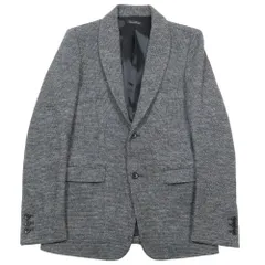 NANO universe ナノユニバース ウール テーラードジャケット ブレザー 総裏 2B S グレー ブラック メンズ 古着 中古 USED
