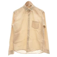 シップス SHIPS BELGIAN LINEN ボタンダウンシャツ 長袖 カジュアル 麻 リネン M ベージュ /GV