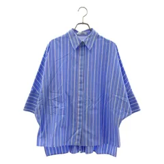 ADORE / アドーア | コットン ストライプ ドルマンスリーブ シャツ | 38 | ブルー/ホワイト | レディース