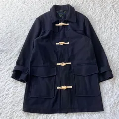 状態良 トミーヒルフィガー  ダッフルコート アウター ウール ネイビー ロングコート 紺 古着 2XL ウール 1949
