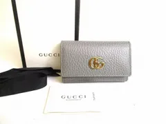 グッチ GUCCI GG ダブルG レザー 6連 キーケース キーリング メンズ レディース 【未使用保管品】