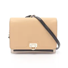 サルヴァトーレフェラガモ Salvatore Ferragamo ショルダーバッグ ガンチーニ ベージュ レザー ガンチーニ トリフォリオ チェーンショルダー レディース Used A