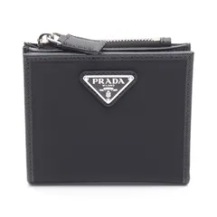 プラダ PRADA 二つ折り財布 2ML0492DMHF0002 ブラック ナイロン レザー 二つ折財布 メンズ 新品