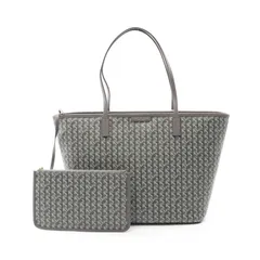 トリーバーチ Tory Burch トートバッグ エバーレディ ジップ 145634025 グレー系 PVCコーティングキャンバス レザー トートバッグ レディース 新品