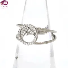 FENDI フェンディ エフ イズ フェンディ リング M 約12号 クリスタル シルバーカラーメタル 8AG930 6DM IT0321 イタリア製 箱