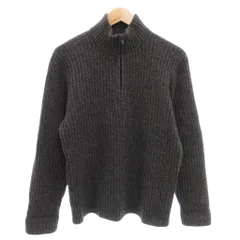 ウィンドアーマー WIND ARMOR ニット セーター 長袖 M カシミヤ ハーフジップ ダークグレー /AE