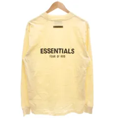 エフオージー エッセンシャルズ FOG ESSENTIALS バックプリントロゴTシャツ S ロンT 長袖 クルーネック アイボリー /GV ☆AA★