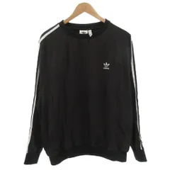 アディダスオリジナルス adidas originals BEAMS 別注 18SS ナイロンプルオーバートラックトップ トレーナー プルオーバー ロゴ刺繍 ライン 長袖 M 黒 ブラック /FF