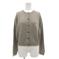 ユニクロ UNIQLO C タグ付き 24AW カシミヤクルーネックショートカーディガン S ニット 長袖 ベージュ 251-472095 /AE