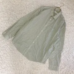 Calvin Klein チェック柄シャツ ライトグリーン L カジュアル 羽織り