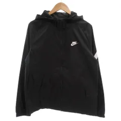 ナイキ NIKE GEL ウーブン トラック フーディ ナイロンジャケット パーカー L ジップアップ ロゴ 黒 ブラック CJ5640-010 /GV