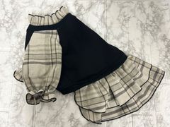 犬服ハンドメイドサロペットスカート＆ブラウス チサト様 オーダー品