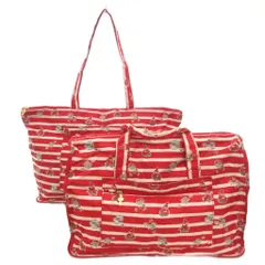 ムーミン ボストンバッグ トートバッグ 2点セット まとめ 赤 レッド リトルミイプリント ショルダー付き /UO