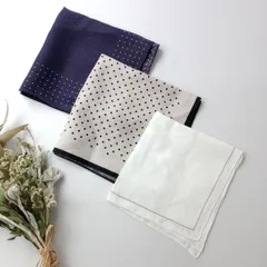 ◯ MARGARET HOWELL マーガレットハウエル 3点セット ドット ハンカチーフ 白 ホワイト (78K＋7126)26H