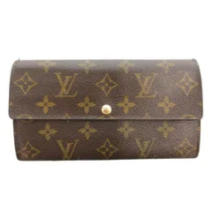 ルイヴィトン LOUIS VUITTON モノグラム ポシェットポルトモネクレディ 長財布 二つ折り 茶 ブラウン M61726 /UO