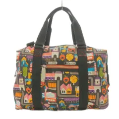 レスポートサック LesportSAC アーティストインレジデンス ミニボストンバッグ 2WAY 総柄 ブラック マルチカラー /UO