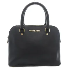 マイケルマイケルコース Michael michael kors ハンドバッグ スクエア ロゴ 無地 黒 ブラック /AE